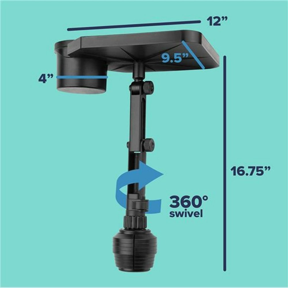 Car Cup Holder Tray - Adjustable Food Tray with Cup Holder with 360° Swivel Arm